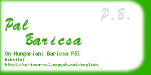 pal baricsa business card